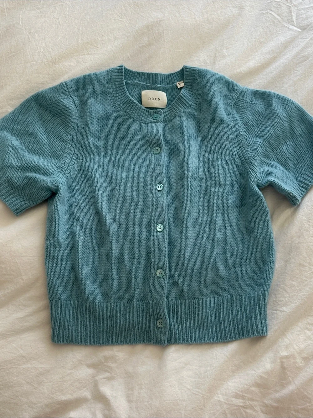 Doen Alesia Cashmere Cardigan ~ Deep Aquamarine